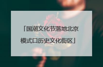 国潮文化节落地北京模式口历史文化街区