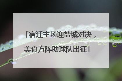 宿迁主场迎盐城对决，美食方阵助球队出征