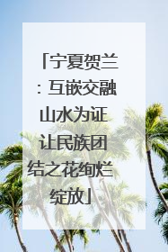 宁夏贺兰：互嵌交融 山水为证 让民族团结之花绚烂绽放