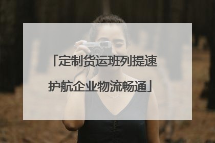 定制货运班列提速 护航企业物流畅通