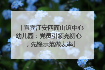 宜宾江安四面山镇中心幼儿园：党员引领亮初心，先锋示范做表率