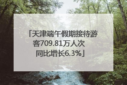 天津端午假期接待游客709.81万人次 同比增长6.3%