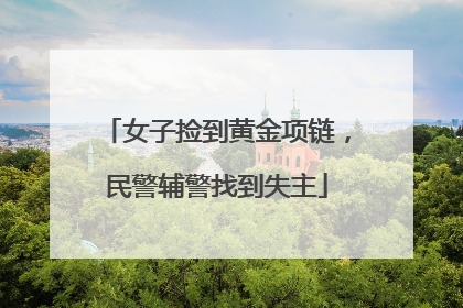女子捡到黄金项链，民警辅警找到失主