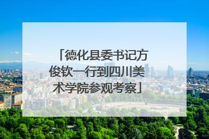 德化县委书记方俊钦一行到四川美术学院参观考察