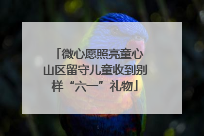 微心愿照亮童心 山区留守儿童收到别样“六一”礼物