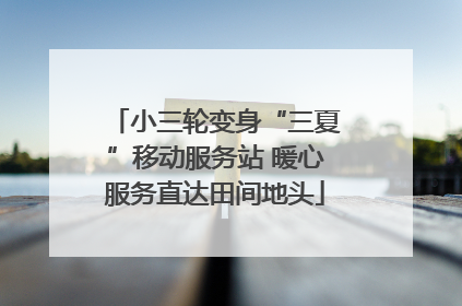 小三轮变身“三夏”移动服务站 暖心服务直达田间地头