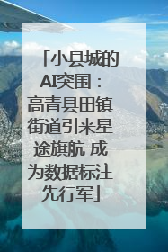 小县城的AI突围：高青县田镇街道引来星途旗航 成为数据标注先行军