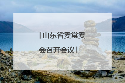 山东省委常委会召开会议