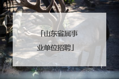 山东省属事业单位招聘