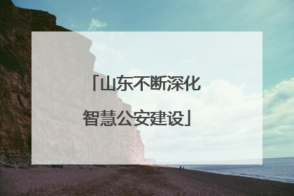 山东不断深化智慧公安建设