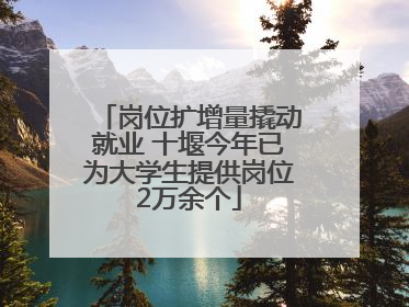 岗位扩增量撬动就业 十堰今年已为大学生提供岗位2万余个