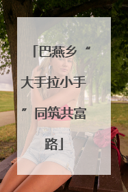 巴燕乡“大手拉小手”同筑共富路