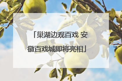 巢湖边观百戏 安徽百戏城即将亮相