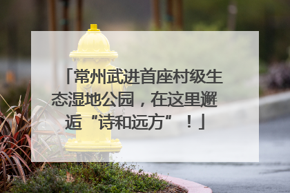 常州武进首座村级生态湿地公园，在这里邂逅“诗和远方”！