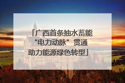 广西首条抽水蓄能“电力动脉”贯通 助力能源绿色转型