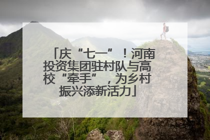 庆“七一”！河南投资集团驻村队与高校“牵手”，为乡村振兴添新活力