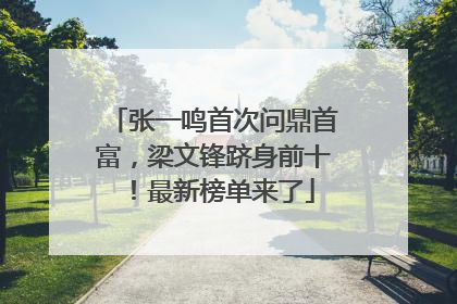 张一鸣首次问鼎首富，梁文锋跻身前十！最新榜单来了