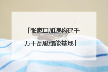张家口加速构建千万千瓦级储能基地