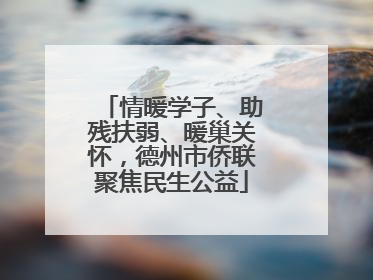 情暖学子、助残扶弱、暖巢关怀，德州市侨联聚焦民生公益