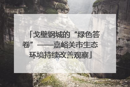 戈壁钢城的“绿色答卷”——嘉峪关市生态环境持续改善观察
