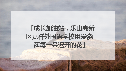 成长加油站，乐山高新区嘉祥外国语学校用爱浇灌每一朵迟开的花