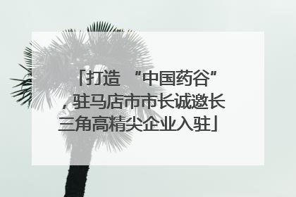 打造 “中国药谷”，驻马店市市长诚邀长三角高精尖企业入驻