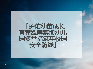 护佑幼苗成长 宜宾翠屏菜坝幼儿园多举措筑牢校园安全防线