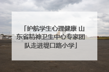 护航学生心理健康 山东省精神卫生中心专家团队走进堤口路小学