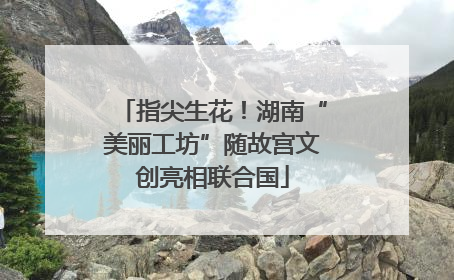 指尖生花！湖南“美丽工坊”随故宫文创亮相联合国
