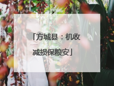 方城县：机收减损保粮安