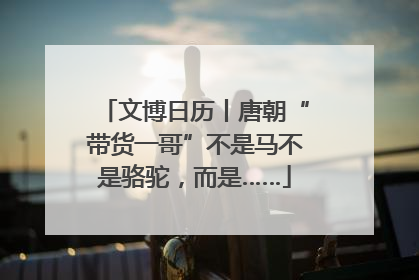文博日历丨唐朝“带货一哥”不是马不是骆驼，而是……