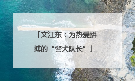 文江东：为热爱拼搏的“警犬队长”