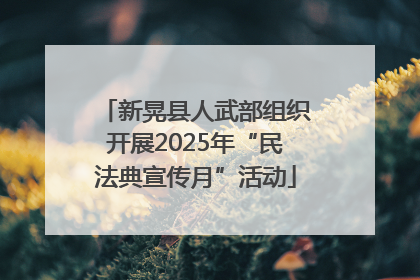新晃县人武部组织开展2025年“民法典宣传月”活动