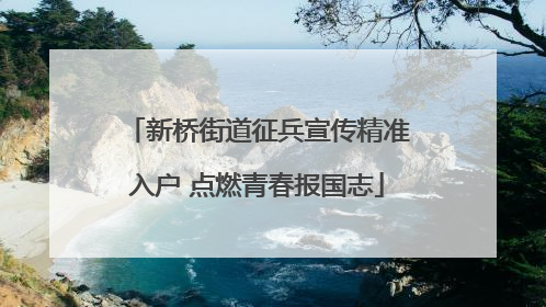 新桥街道征兵宣传精准入户 点燃青春报国志