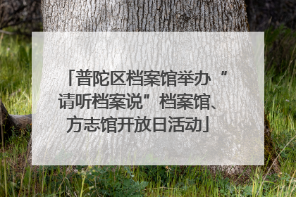 普陀区档案馆举办“请听档案说”档案馆、方志馆开放日活动