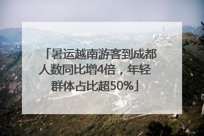 暑运越南游客到成都人数同比增4倍，年轻群体占比超50%