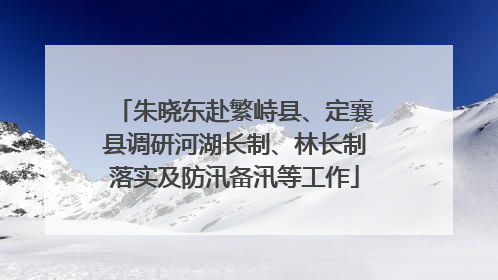朱晓东赴繁峙县、定襄县调研河湖长制、林长制落实及防汛备汛等工作