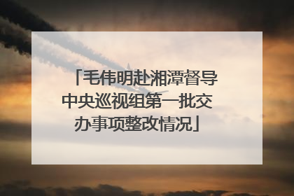 毛伟明赴湘潭督导中央巡视组第一批交办事项整改情况