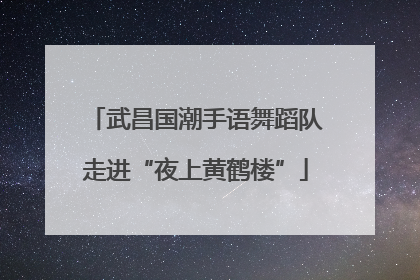 武昌国潮手语舞蹈队走进“夜上黄鹤楼”