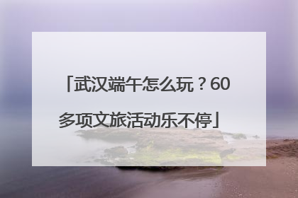 武汉端午怎么玩？60多项文旅活动乐不停