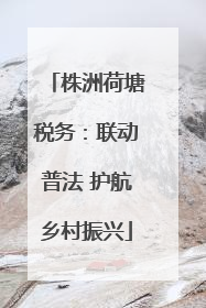 株洲荷塘税务：联动普法 护航乡村振兴