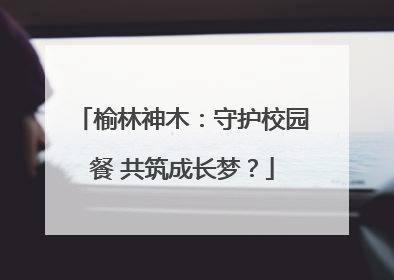 榆林神木：守护校园餐 共筑成长梦？