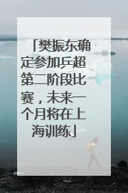 樊振东确定参加乒超第二阶段比赛，未来一个月将在上海训练