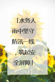 水务人雨中坚守防汛一线，筑起安全屏障