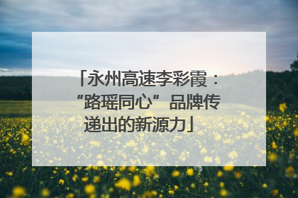 永州高速李彩霞：“路瑶同心”品牌传递出的新源力