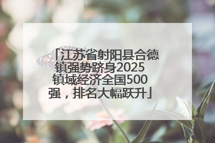 江苏省射阳县合德镇强势跻身2025镇域经济全国500强，排名大幅跃升