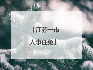 江苏一市人事任免