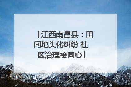 江西南昌县：田间地头化纠纷 社区治理绘同心