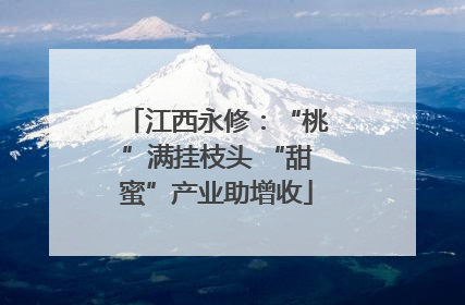 江西永修：“桃”满挂枝头 “甜蜜”产业助增收