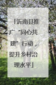 沂南县推广“同心共建”行动，提升乡村治理水平